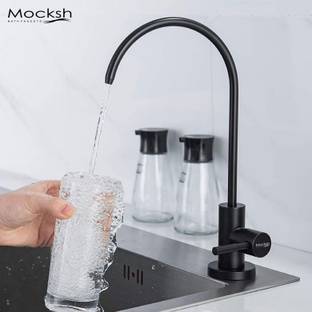 Mocksh Stainless Steel 304 Grade Black Matt Finished Swan Neck RO tap/Faucet for Kitchen Sink/Bathroom...