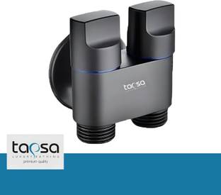 Tapsa by 0 SmartBuy Two Way Angle Cock Black|2 In 1 Angle Cock|Angle Valve (Pack of 1) For Bathroom/Wa...