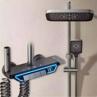 MAYUR ÖCICH DIGITAL BATHROOM MASTER {SERIES-DIGI01} {PIANO BLACK} - RUSTFREE (HEAVY DUTY) TAPS FOR BATHROOM [SHOWER COMPLETE SET] bathroom mixer [SHOWER MIXER} Mixer Faucet