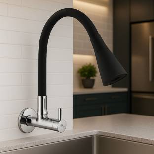 Cloudtail by Prestige Turbo Brass Dual Flow Flexible Sink Tap with Spout Rain Spray with Flange Pillar...