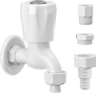 Sparsh by Pearl Precision AF-402 Alfa Washing Machine Bib Cock With 4 Adjustments Water Saving Tap Connector & Washing Machine Connector / PVC Taps Faucet for Hot and Cold Water Spout Faucet