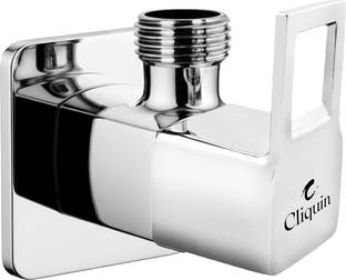 Cliquin CPRAV002-Brass Angle Stop Cock Chrome Finish Premium Bathroom Valve Angle Cock Faucet