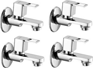 Ramya CUBE Brass Bib Tap Pack OF 4 For Bathroom and Kitchen Bib Cock Bib Tap Faucet
