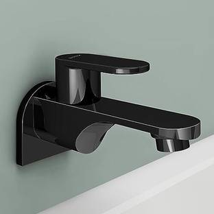 Plantex ORN-202 Brass Single Lever Bib Tap for Wash Basin with Wall Flange & Teflon Tape (Black) Bib Tap Faucet