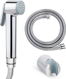 Wisdom Premium ABS Riva Health Faucet Set with 1 Meter Stainless Steel Hose Pipe and Wall Hook Health ...