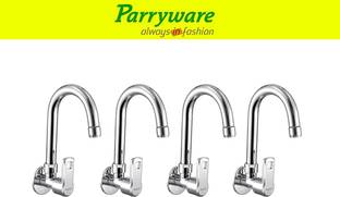 Parryware Vista Wall Mounted Sink Cock with Swivel Spout set of 4 pic 065 Wall Mounted Sink Cock with ...