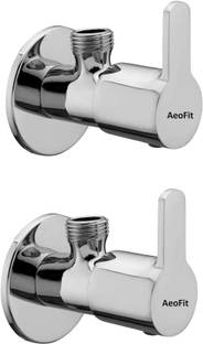 AeoFit Flora angle cock brass faucet tap for bathroom|kitchen|toilet|angle valve tap pack of 2 Angle C...