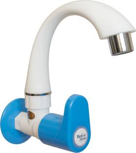 REALFLOW 1 PVC ROYAL BLUE SINK TAP WITH FOAM FLOW FOR BATHROOM WASH BASINS Swan Neck  Faucet