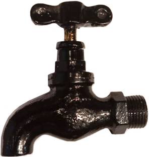 Implemental by N/A C.I. Bib Cock Brass 15 mm Thread with Brass Parts (Big) Bib Tap Faucet