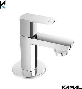 KAMAL Pillar Tap - Cubix Prime | Premium Build Quality made from Brass | Table mounted for basin | Cold Water Only | Quarter turn ceramic cartridge Pillar Tap Faucet
