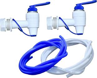 bioway by N/A RO TAP BLUE & WHITE & 1/4 PIPE BLUE-WHITE 2-2 MITER COMBO PACK SUITABLE WITH ALL TYPE/BRAND RO, RO+UV WATER FILTER PURIFIER SYATEM TAP BLUE & WHITE Push Cock Faucet