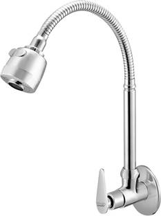 Spazio Vignette Flex Sink Faucet/Sink Cock With Swivel Shower Spout - Flexo Play & Dual Flow Pattern For Hot OR Cold Water With Wall Flange Sink Tap Faucet