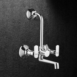 Spazio Mirage Series Brass 2 In 1 Wall Mixer With L Bend/Wall Mixer For Bathroom/Hot & Cold Water Cont...