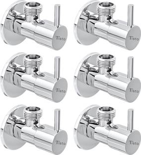 Tisto Brass Angle Valve for Bathroom With Wall Flange For Toilet Geyser Angel Wall Tap Angle Cock Fauc...