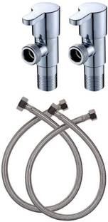ZAP Combo of Brass Angle Valve and Connection Pipe Combo (Set of 2) Angle Valve Faucet
