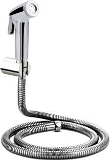 क्यूरिक ABS Health Faucet with 1 Mtr Hose Pipe and Wall Hook, Toilet Bidet Sprayer Set Faucet for Toil...