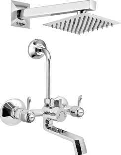 Flipkart SmartBuy Shower-FKTPM716-Magic Brass Wall Mixer With 190MM L-Bend and Square 6x6 Shower Combo...