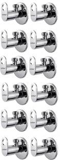 Ramya Orio Angle Cock Pack OF 12 Heavy Stainless Steel Premium Quality For Bathroom And Kitchen Chrome (Brass) Angle Valve Faucet