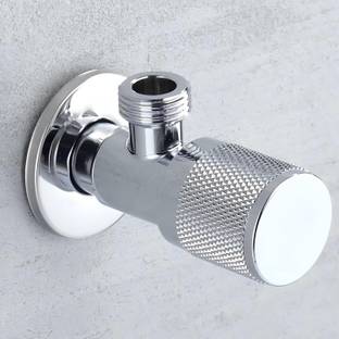 Camriz Angle Valve Pack of 1 For Bathroom and Kitchen Chrome Finish Angle Cock Faucet