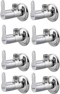 Ramya Eva Angle Cock Pack OF 8 Heavy Stainless Steel Premium Quality For Bathroom And Kitchen tap Bras...