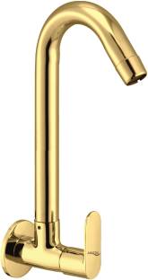 AMATRA Luxury Series Golden Finish PVD Coated 360 Degree Swevel Brass Sink Tap Pillar Tap Faucet