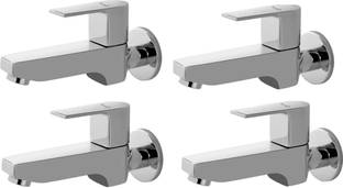Prestige Aris Brass Long Body Tap For Bathroom with Wall Flange (Pack of 4) Bib Tap Faucet