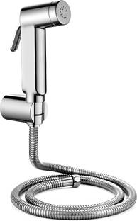 KURIC ABS Health Faucet with SS-304 Grade 1 Meter Flexible Hose Tube and Wall Hook Hand Jet Spray, Jet Spray for Toilet, Health Faucet Set, Toilet Jet Spray Set Health  Faucet