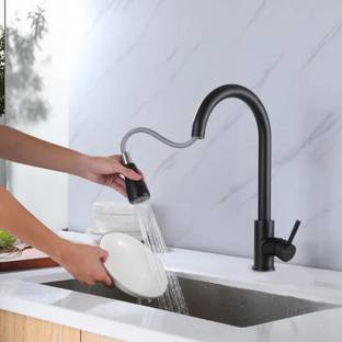 ZAIVI Flora SS-304 Heavy 360° Pull Down Sprayer Kitchen Hot and Cold Sink Mixer Tap with Multifunctionn Spray Head Kitchen Mixer Faucet