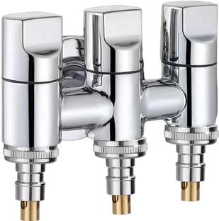 Fossa 3 - Way Water Injection Angle Valve, Single Inlet and Three Outlet Angle Valve Three Way Multifunction Valve for Bathroom Angle Cock Faucet