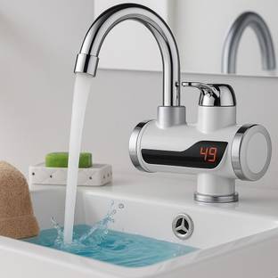 KDZONE Instant Electric Water Heater Tap with LED Temperature Display Fast Heating Kitchen & Bathroom ...