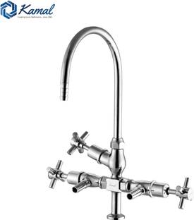 KAMAL Silver QT Heavy Lab Cock Three Way Mixer Faucet