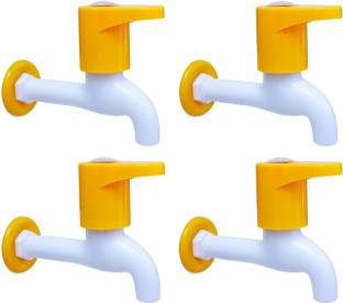 एयरोवेल PVC Yellow Royal Long Body Turbo Bib cock taps For Bathroom Kitchen Wash basins बिब टैप नल