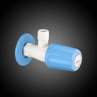 Ramya Polo Angle Cock Tap PTMT Faucet (Blue & White Color) with Flange Superior Plastic Heavy Duty Ang...