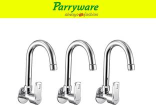 Parryware Vista Wall Mounted Sink Cock with Swivel Spout set of 3 pic 374 Wall Mounted Sink Cock with ...