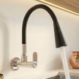 Tisto Kitchen Sink Tap Faucet with Wall Flange | Dual Flow | Flexible 360 Degree Spout | Rust Proof | ...