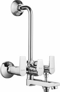 RUHE Elixir Wall Mixer 3 In 1 Brass Faucet for Bathroom | Chrome Finish Faucet/Tap Hot & Cold Mixer Faucet