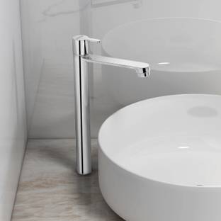 Plantex Pure Brass FLO-804 High Neck Pillar Cock/Water Tap & Teflon Tape (Mirror-Chrome) Pillar Tap Faucet