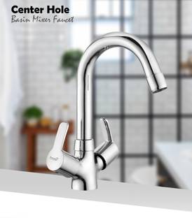 Prestige Fusion brass Center hole basin mixer faucet with Mirror Chrome Finish Pillar Tap Faucet