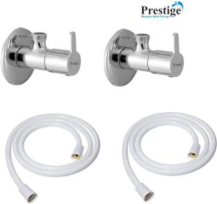 Prestige Premium quality FLORA Angle Valve With 30_INCH_PTMT_PIPE (PACK OF 2) Angle Cock Faucet