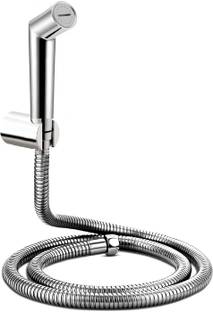 क्यूरिक ABS Sliding Health Faucet with SS-304 Grade 1 Mtr Flexible Hose Pipe & Wall Hook Jet Spray for...