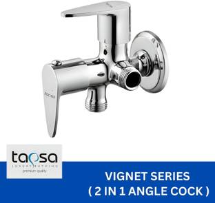 Tapsa Vignet Series Two Way Angle Valve|Two Way Tap|2 In 1 Angle Cock (Pack of 1) For Bathroom/Wash Ba...