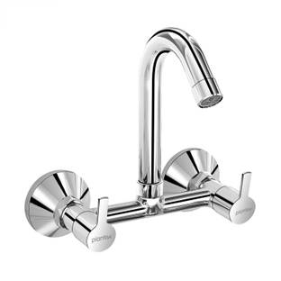Plantex Sink Mixer for Kitchen/Hot & Cold Water Mixer with Teflon Tape & Wall Flange Wall Mixer Faucet