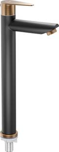 PIXAFLO by Pixaflo Vocal SS-304 Extended Tall Body Pillar Tap for Table Top Wash Basin Black Bronze Vocal Black Bronze | Extended Tall Body Tall Boy Pillar Tap for Wash Basin Pillar Tap Faucet