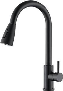 KAVSON - Matte Black Single Lever Hot & Cold Water Kitchen Sink Mixer Pull Out Tap For Kitchen Sink Kitchen Mixer Faucet