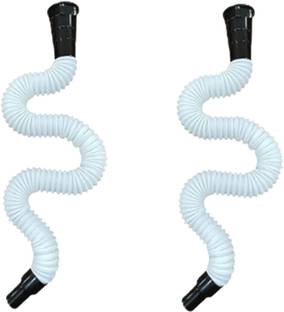 Bhanmati sanitary Items by Bhanmati Sanitary Items BSI353 PVC Flexible Heavy Duty Hose Waste Pipe for Bathroom Wash Basin & Kitchen Sink | Long Tail Drain Hose (Pack of 2) Aerator Foam Flow Faucet