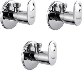 Prestige Premium quality stainless steel Prime Angle Valve Tap Chrome Plated Pack of 3 Angle Cock Faucet