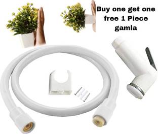 Unique Creation by FUTURAM Toilet Jet Spray Health with 1 Mtr. Flexible Hose and Wall Bracket TOILET JET SPRAY (HEALTH FAUCET) WITH 1 MTR TUBE AND PLASTIC HOOK Health Faucet