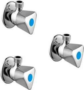 Spazio FLO Premium quality stainless steel Angle Cock Chrome Plated- Pack of-3 Angle Cock Faucet Angle...