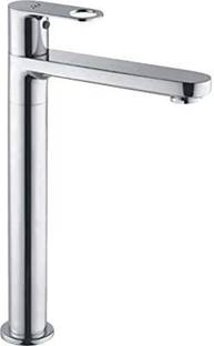 ZAP GEO Modern Brass Chrome Finish Extended Tall Body Pillar Foam Flow 11 Inch Tap Basin Mixer Faucet