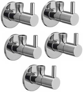 Floyd by FUTURAM Angle Cock Square with Wall Flange/ Angular Stop Cock Wash Basin Tap Angle Valve for Bathroom Geyser Tap|5pc TURBO ANGLE VALVE (PACK OF 5 PCS Angle Cock Faucet